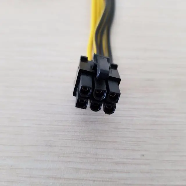Alt view image 2 of 4 - Graphics Card 6Pin Power Extension Cable Adapter Male to Female for PC DIY BTC Miner DIY 50cm Yellow