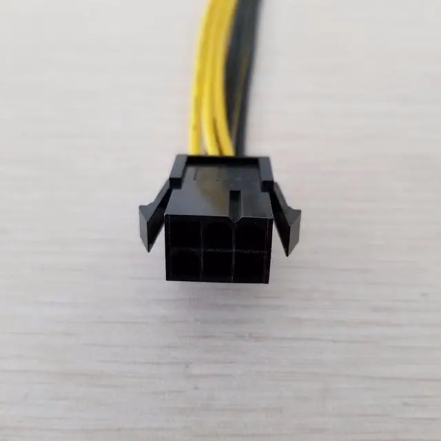 Alt view image 3 of 4 - Graphics Card 6Pin Power Extension Cable Adapter Male to Female for PC DIY BTC Miner DIY 50cm Yellow