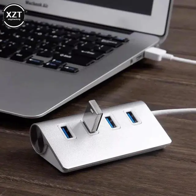 Alt view image 2 of 5 - USB HUB High Speed 5Gbps Multi Light USB 3.0 4 Port Multi HUB Splitter Aluminum Adapter Expander for PC Laptop