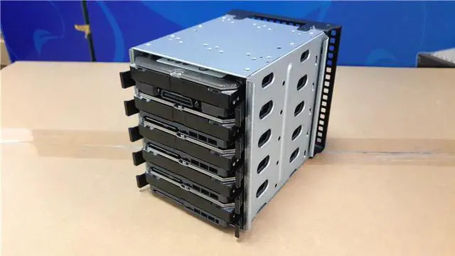 Main image of SATA SAS HDD 5.25" to 3.5" Hard Drive Cage Adapter Tray Caddy Rack Bracket For 3x 5.25" CD-ROM Slot Internal & External PC DIY