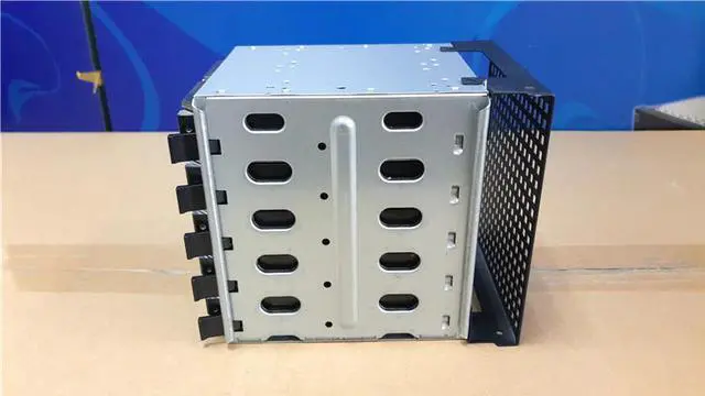 Alt view image 3 of 6 - SATA SAS HDD 5.25" to 3.5" Hard Drive Cage Adapter Tray Caddy Rack Bracket For 3x 5.25" CD-ROM Slot Internal & External PC DIY