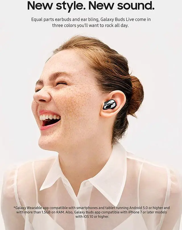 Alt view image 18 of 20 - Samsung Galaxy Buds Live True Wireless Earbuds Headphones - Mystic Black