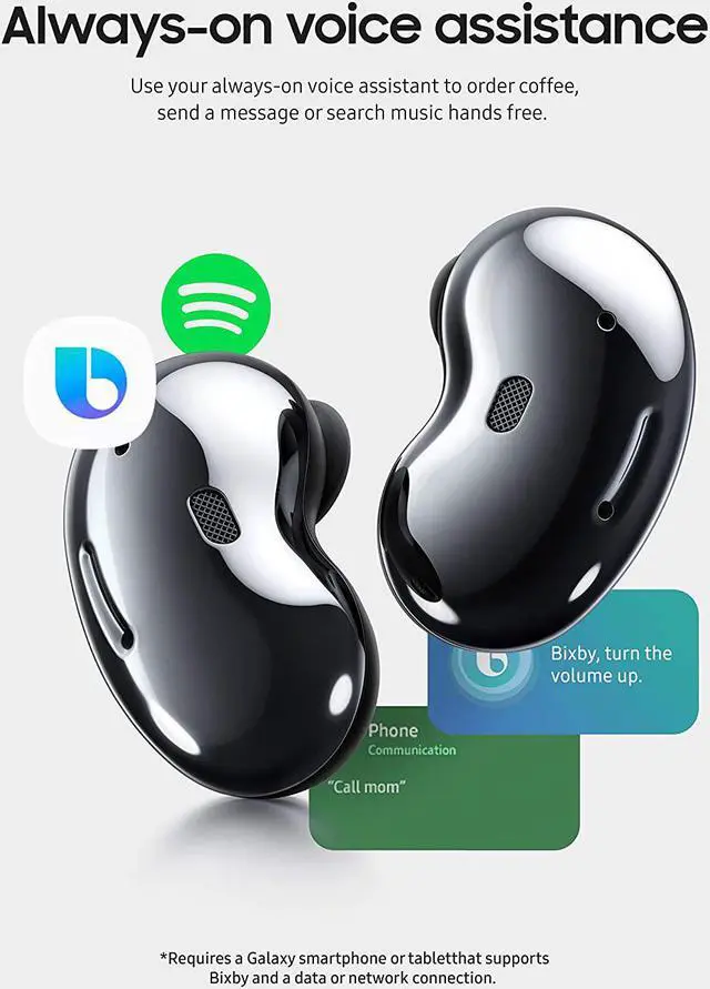 Alt view image 20 of 20 - Samsung Galaxy Buds Live True Wireless Earbuds Headphones - Mystic Black
