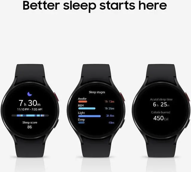 Alt view image 5 of 13 - Samsung SM-R865UZKAXAA Galaxy Watch4 Aluminum Smartwatch 40mm LTE - Black