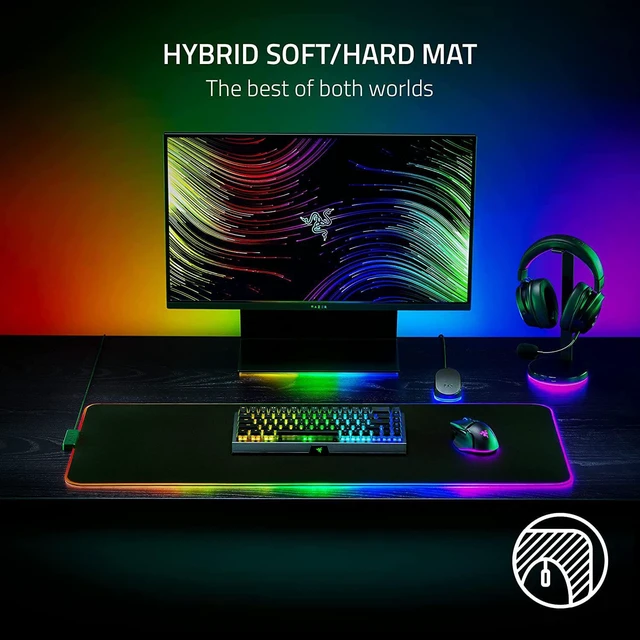 Alt view image 2 of 4 - Razer - Strider Hybrid Gaming Mouse Pad With Chroma RGB Lighting (XL) - Black