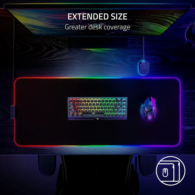 Alt view image 4 of 4 - Razer - Strider Hybrid Gaming Mouse Pad With Chroma RGB Lighting (XL) - Black