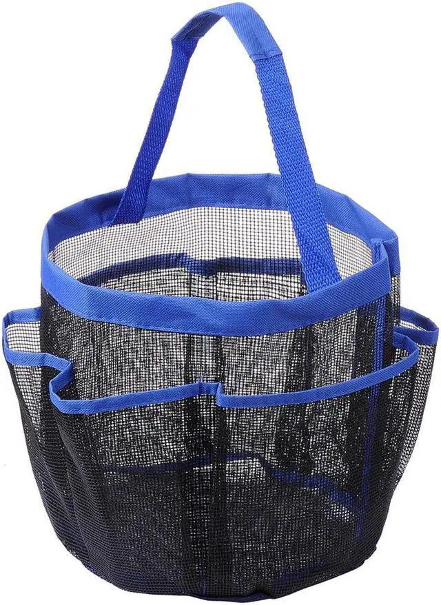 Main image of Aquaterior 8 Pocket Shower Caddy Tote Portable Quick Dry Makeup Bag Blue for Gym Pool Travel