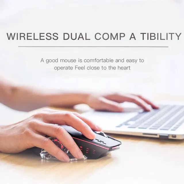 Alt view image 5 of 13 - E-sport X8 Wireless Charging Gaming Mouse Mute Luminous Mechanical Mouse