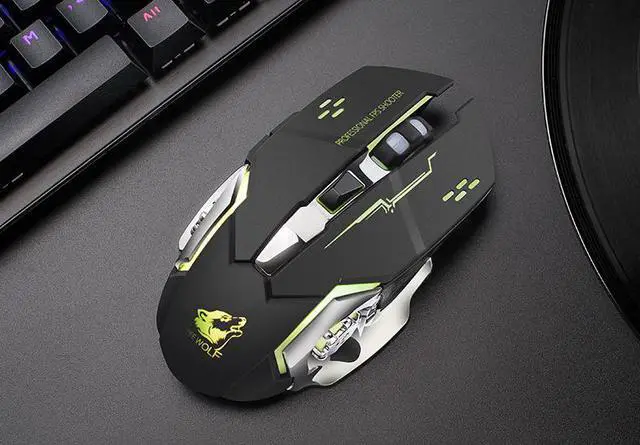 Alt view image 3 of 13 - E-sport X8 Wireless Charging Gaming Mouse Mute Luminous Mechanical Mouse