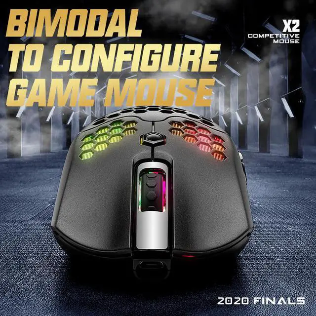 Alt view image 6 of 7 - X2 E-sport Wireless Mouse RGB Dual Mode Gaming Mechanical Macro Computer Notebook Mouse With Lightweight Honeycomb Shell Ultralight