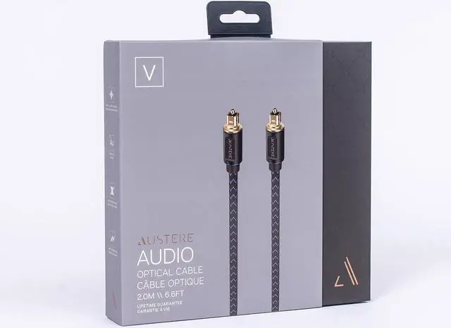Alt view image 5 of 12 - Austere V Series Optical Audio Cable 2.0m \\ Pure Gold Connectors, Precision-Polished Termination for Digital Audio Accuracy, aDesign Precision LinkFit Housing & WovenArmor Cable