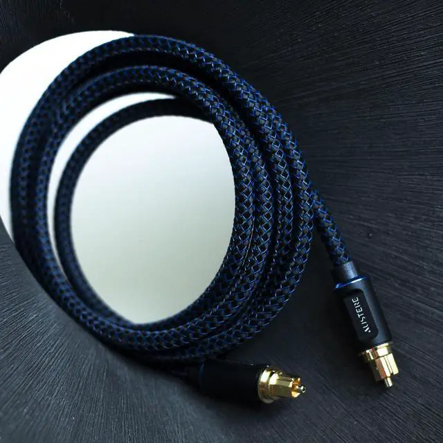 Alt view image 3 of 12 - Austere V Series Optical Audio Cable 2.0m \\ Pure Gold Connectors, Precision-Polished Termination for Digital Audio Accuracy, aDesign Precision LinkFit Housing & WovenArmor Cable