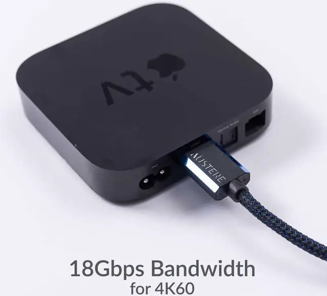 Alt view image 3 of 7 - Austere 5S-4KHD2-2-5M V-Series 2.5m Premium 4K HDR HDMI Braided Cable (2022)