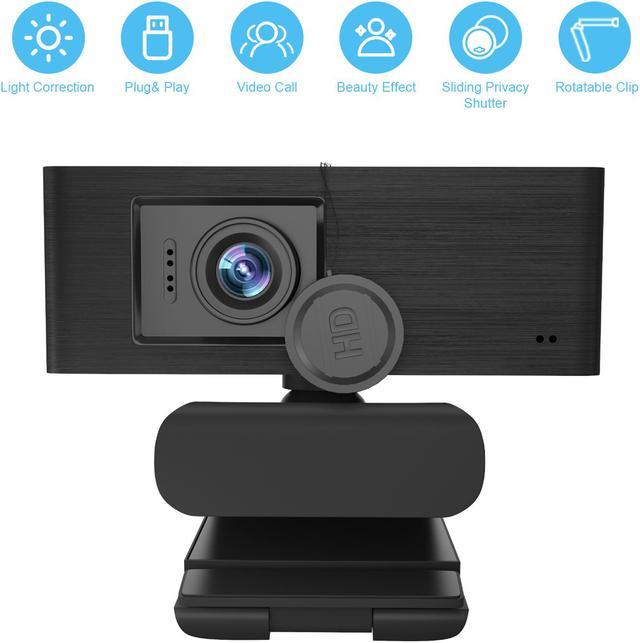 1080P Webcam HD With Privacy Cover - Pro Web Camera With Stereo Microphone  And Manual Focus 1080P Webcam For PC Laptop Desktop Mac Video Calling, Conferencing  Skype  