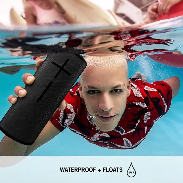 Alt view image 3 of 7 - Ultimate Ears Megaboom 3 Portable Wireless Bluetooth Speaker (Powerful Sound + Thundering Bass, Bluetooth, Magic Button, Waterproof, Battery 20 Hours) - Sunset Red