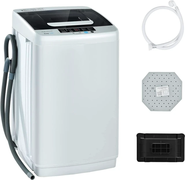 Main image of COSTWAY 8.8LBS Portable Washing Machine, Full-Automatic w/Drain Pump, White