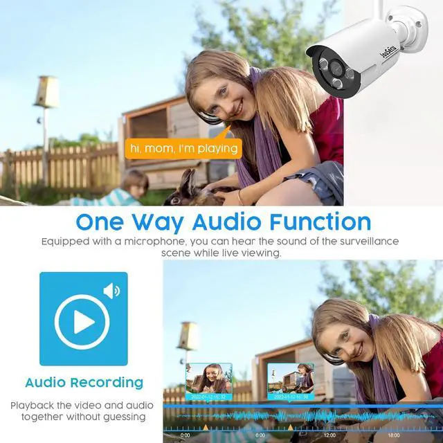 Alt view image 3 of 7 - Gadpiparty 5MP Wireless Security Camera System No Hard Drive, 8 Channel Surveillance NVR Kits and 4pcs Super HD 5MP Outdoor Indoor WiFi Bullet Camera for Home Full Color Night Vision (3MP)