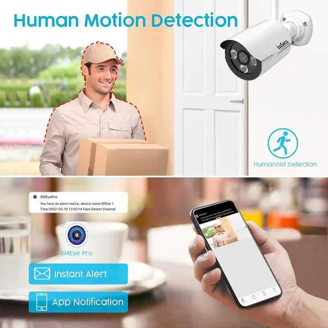 Alt view image 4 of 7 - Gadpiparty 5MP Wireless Security Camera System No Hard Drive, 8 Channel Surveillance NVR Kits and 4pcs Super HD 5MP Outdoor Indoor WiFi Bullet Camera for Home Full Color Night Vision (3MP)