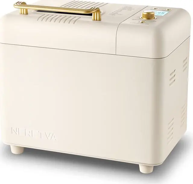 Main image of Neretva Bread Machine, 2.2LB 15-in-1 Bread Maker, Dual Heater Breadmaker Machine with Auto Nut Dispenser & Nonstick Ceramic Pan, Bread Maker Machine for Gluten Free, Dough Maker, Sourdough, Yogurt