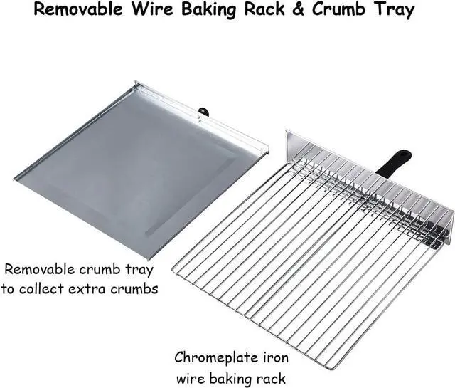 Alt view image 5 of 7 - Happygrill Electric Pizza Oven Stainless Steel Pizza Baker Kitchen Pizza Toaster Pizza Maker with Handle & Removable Tray