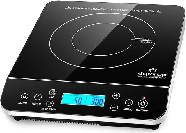 Main image of Portable Induction Cooktop, Countertop Burner Induction Hot Plate with LCD Sensor Touch 1800 Watts, Silver 9600LS/BT-200DZ