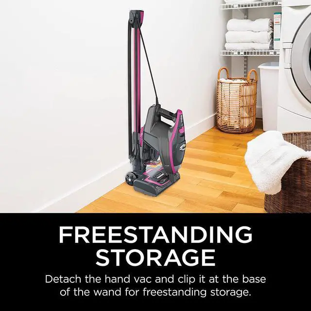 Alt view image 6 of 7 - Shark HV371 Rocket Pro DLX Corded Stick, Removable Hand Vacuum, Advanced Swivel Steering, XL Cup, Crevice Tool, Upholstery Tool & Anti-Allergen Dust Brush, Fuchsia, Capacity