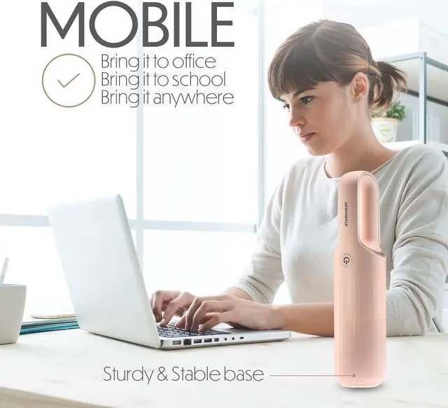 Alt view image 6 of 7 - STARUMENT Portable Hand Vacuum Cleaner for Dust Pet Hair Dirt Home Car Interior, Furniture Lightweight Easy to Use, Compact Design Battery Rechargeable with USB-C Cable Pink