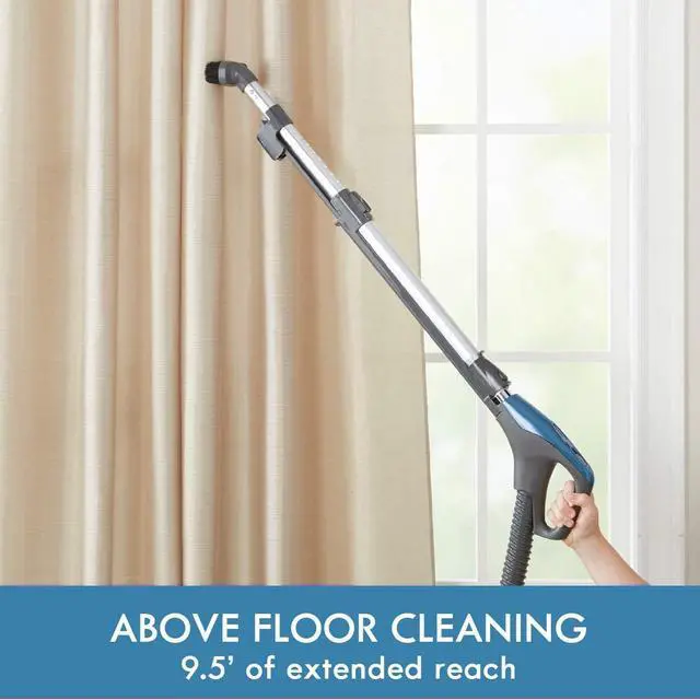 Alt view image 2 of 6 - Kenmore BC3005 Pet Friendly Lightweight Bagged Canister Vacuum Cleaner with Extended Telescoping Wand, HEPA, 2 Motors, Retractable Cord, and 4 Cleaning Tools, Blue