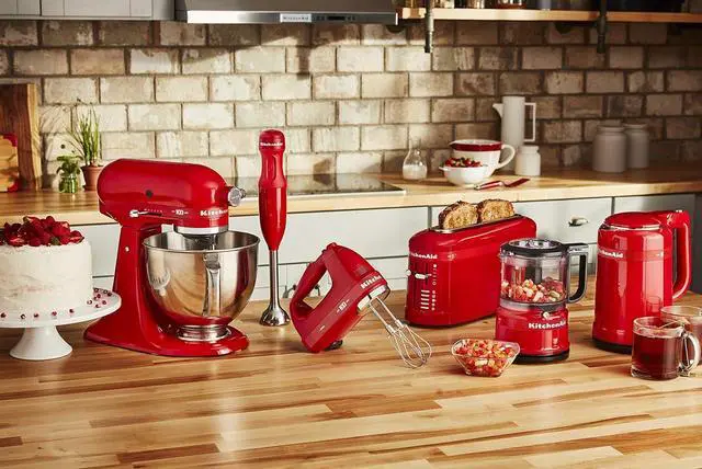 Alt view image 2 of 2 - KitchenAid KHM7210QHSD 100 Year Limited Edition Queen of Hearts Hand Mixer, 7 Speed, Passion Red