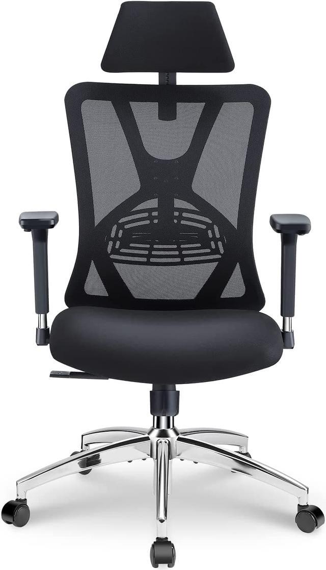 Ergonomic Office Chair High Back Tiltable Lumbar Support with Adjustable  Armrest