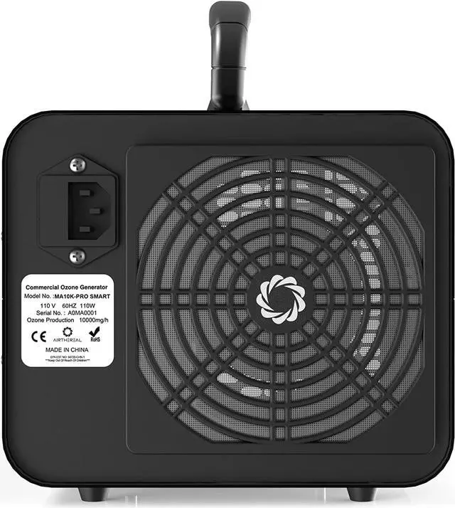 Alt view image 6 of 7 - Airthereal MA10K-PRO SMART WiFi Ozone Generator - High Ozone Output Capacity Ozonator- Odor Remover, Deodorizer, Sterilizer - Adjustable Output and Timer Settings for Any Size Room - Black