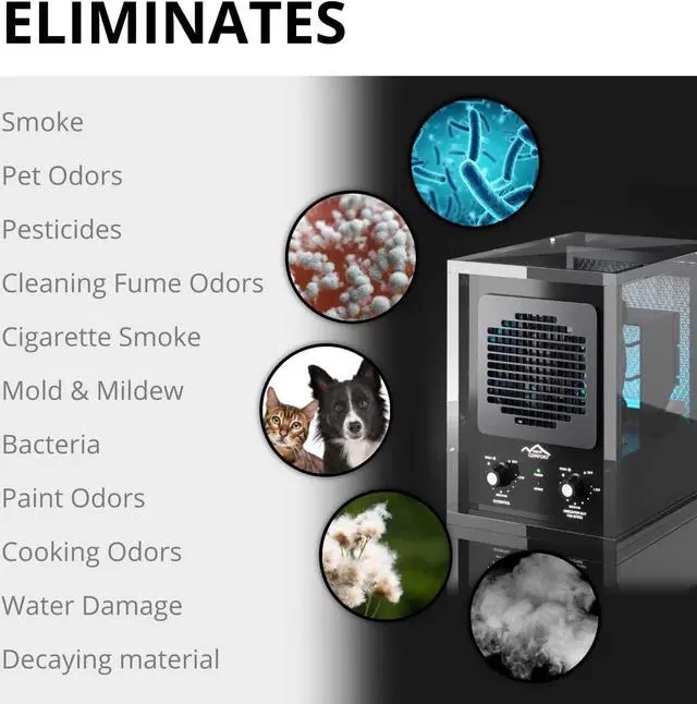 Alt view image 3 of 7 - New Comfort 6 Stage UV Ozone Generator Air Purifier Cleaner HEPA Covers 3000 Feet Acyrlic