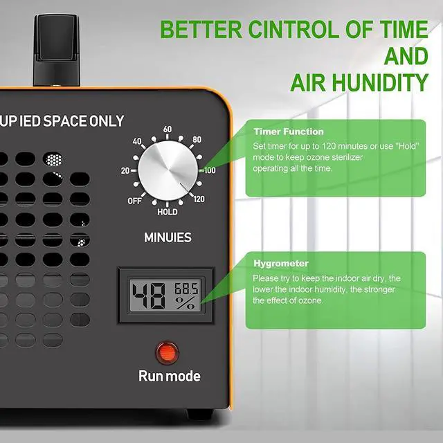 Alt view image 3 of 7 - Ozone Generator 10000 mg/hr Commercial Ozone Machine Portable Ozone Odor Eliminator Odor Removal Deodorizer Ozonator Ionizer, for Home Cars and Pets