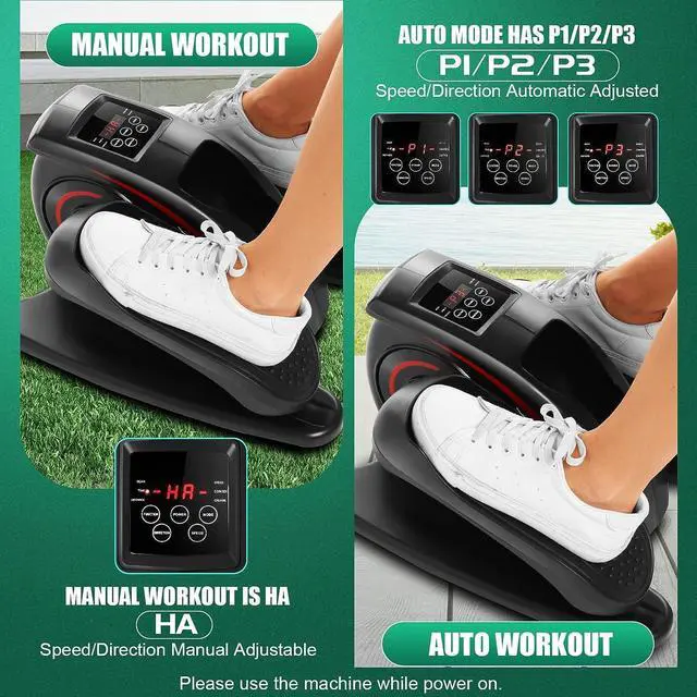 Alt view image 5 of 6 - ANCHEER Under Desk Elliptical, Electric Ellipse Leg Exerciser While Sitting for Seniors Adults, Quiet Portable Motorized Seated Foot Pedal Exerciser with Remote Control for Home Office Use