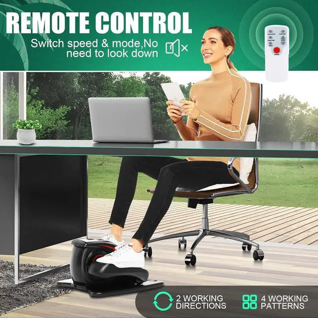 Alt view image 3 of 6 - ANCHEER Under Desk Elliptical, Electric Ellipse Leg Exerciser While Sitting for Seniors Adults, Quiet Portable Motorized Seated Foot Pedal Exerciser with Remote Control for Home Office Use