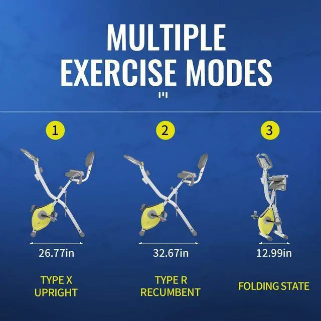 Alt view image 6 of 6 - leikefitness LEIKE X Bike Ultra-Quiet Folding Exercise Bike, Magnetic Upright Bicycle with Heart Rate,LCD Monitor and easy to assemble