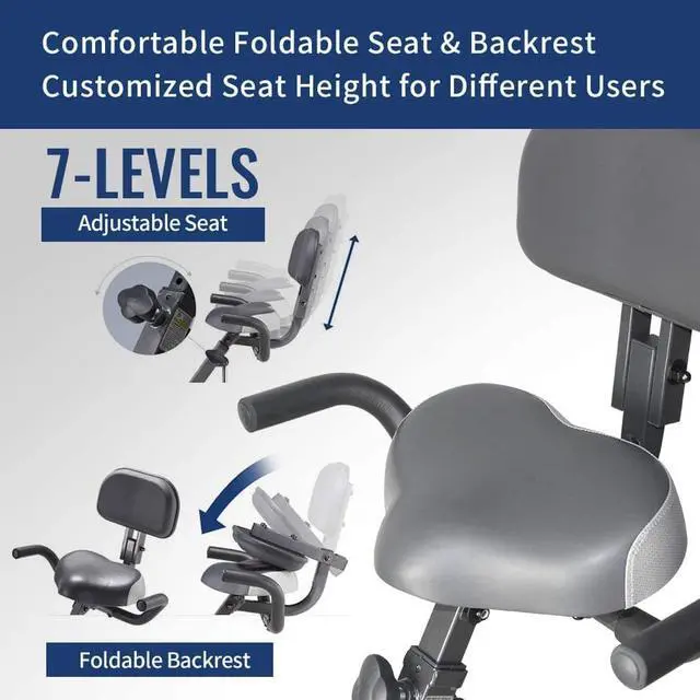 Alt view image 4 of 6 - leikefitness LEIKE X Bike Ultra-Quiet Folding Exercise Bike, Magnetic Upright Bicycle with Heart Rate,LCD Monitor and easy to assemble