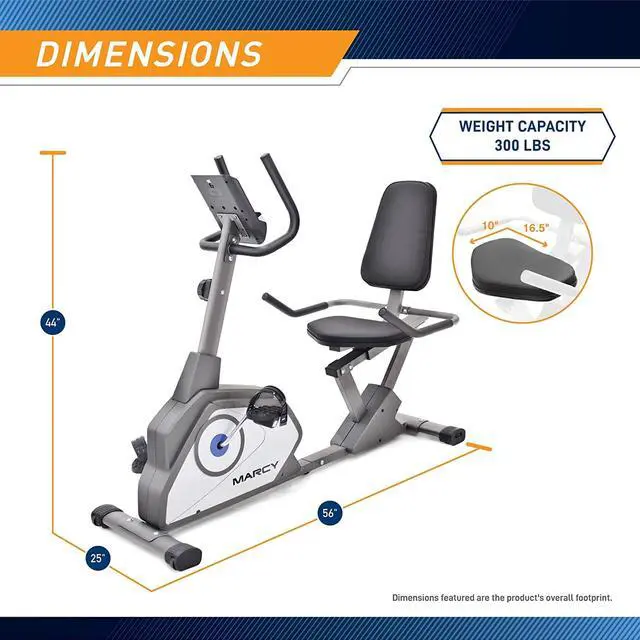 Alt view image 2 of 7 - Marcy Magnetic Recumbent Exercise Bike with 8 Resistance Levels