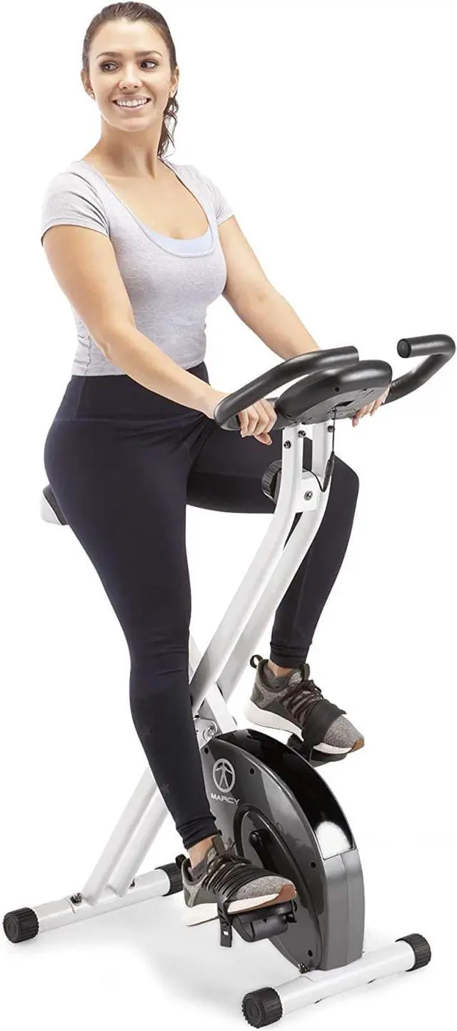 Main image of Marcy Foldable Upright Exercise Bike with Adjustable Resistance for Cardio Workout & Strength Training - Multiple Styles Available