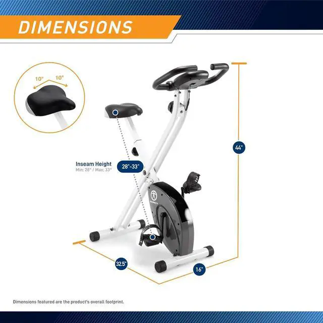 Alt view image 2 of 7 - Marcy Foldable Upright Exercise Bike with Adjustable Resistance for Cardio Workout & Strength Training - Multiple Styles Available