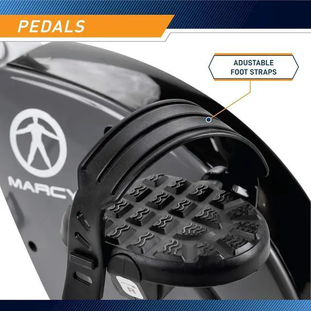 Alt view image 7 of 7 - Marcy Foldable Upright Exercise Bike with Adjustable Resistance for Cardio Workout & Strength Training - Multiple Styles Available