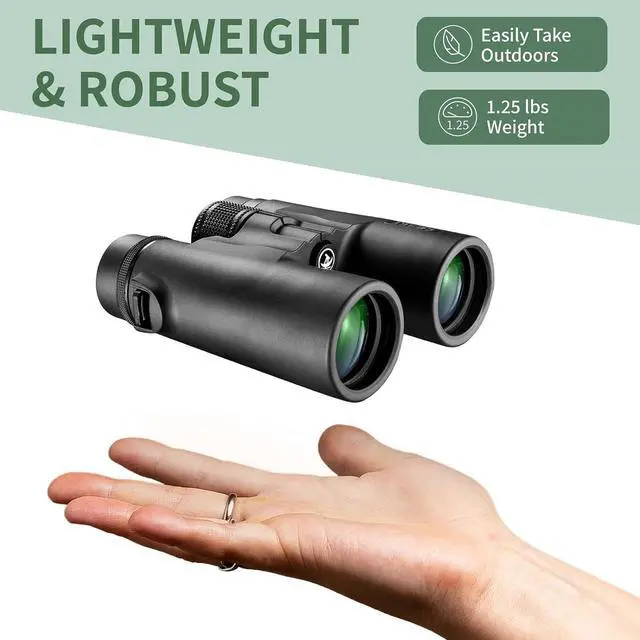 Alt view image 4 of 7 - Gosky 10x42 Roof Prism Binoculars for Adults, HD Professional Binoculars for Bird Watching Travel Stargazing Hunting Concerts Sports-BAK4 Prism FMC Lens-with Phone Mount Strap Carrying Bag