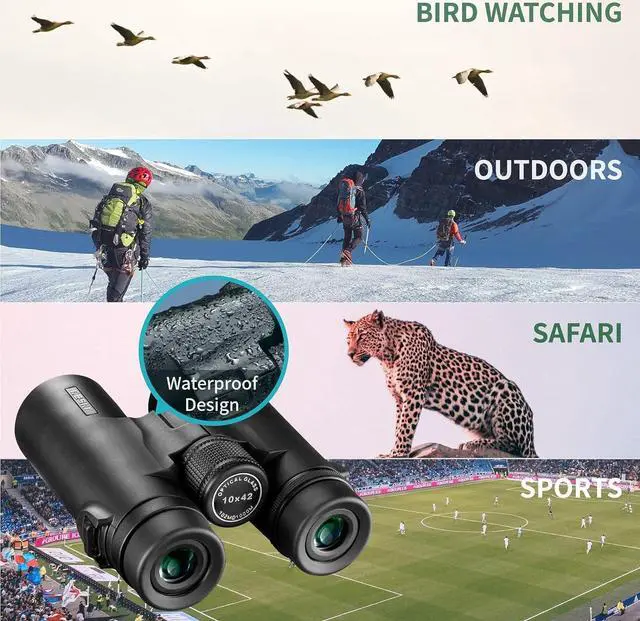 Alt view image 7 of 7 - Gosky 10x42 Roof Prism Binoculars for Adults, HD Professional Binoculars for Bird Watching Travel Stargazing Hunting Concerts Sports-BAK4 Prism FMC Lens-with Phone Mount Strap Carrying Bag
