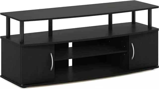 Alt view image 6 of 7 - Furinno JAYA Large Entertainment Stand for TV Up to 55 Inch, Blackwood