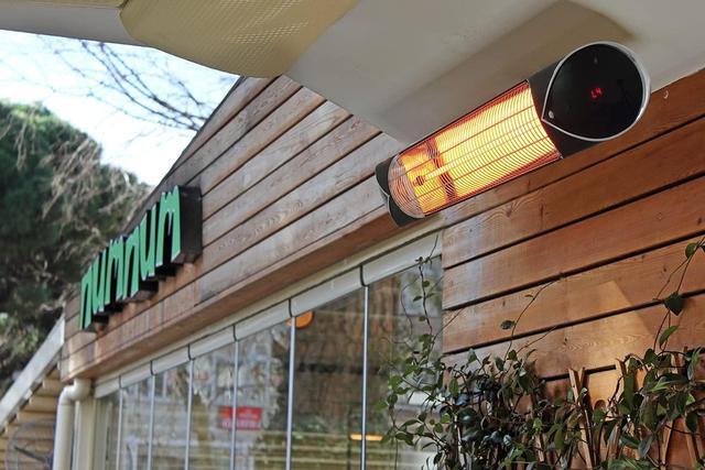 Alt view image 5 of 5 - Infrared Electric Patio Heater - Indoor/Outdoor Heater - Portable Wall/Garage Heater - 1500W - use with Stand - Mount to Ceiling/Wall)