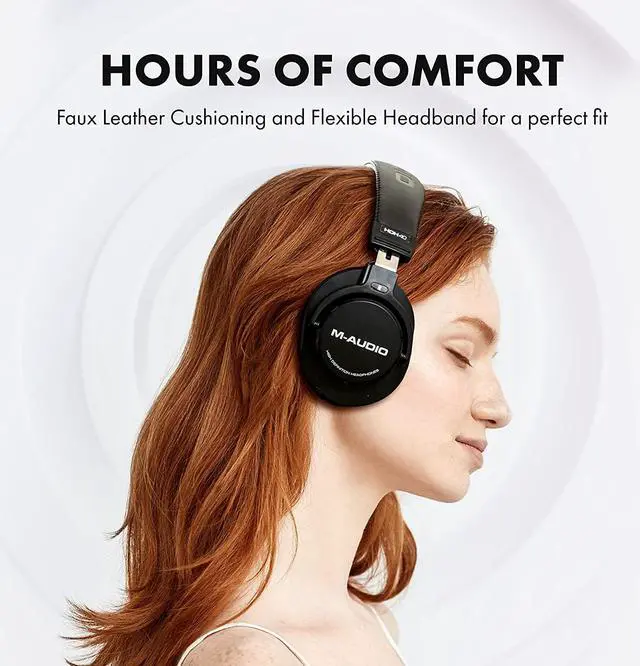 Alt view image 3 of 7 - HDH40 C Over Ear Studio Headphones with Closed Back Design Flexible Headband and 2.7m Cable for Studio Monitoring Podcasting and Recording - Black