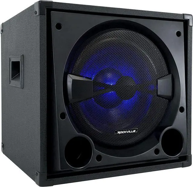 Main image of Rockville BASS Blaster 12 800W Powered Home Audio Subwoofer, 12" High-Grade Woofer with Y30 Magnet, Adjustable Crossover, RCA/Speaker Inputs, LED Lighting, for Home Theater & Music