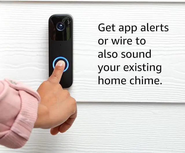 Alt view image 4 of 6 - Blink Video Doorbell (newest model) + Sync Module 2 | Two-year battery life, Two-way audio, HD video, motion and chime app alerts and Alexa enabled  wired or wire-free (Black)
