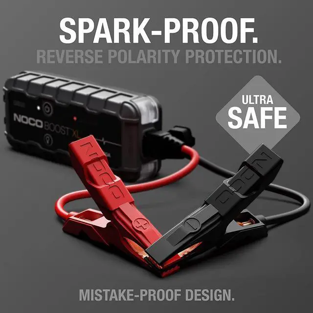 Alt view image 3 of 7 - NOCO Boost XL GB50 1500 Amp 12-Volt UltraSafe Lithium Jump Starter Box, Car Battery Booster Pack, Portable Power Bank Charger, and Jumper Cables for up to 7-Liter Gasoline and 4-Liter Diesel Engines