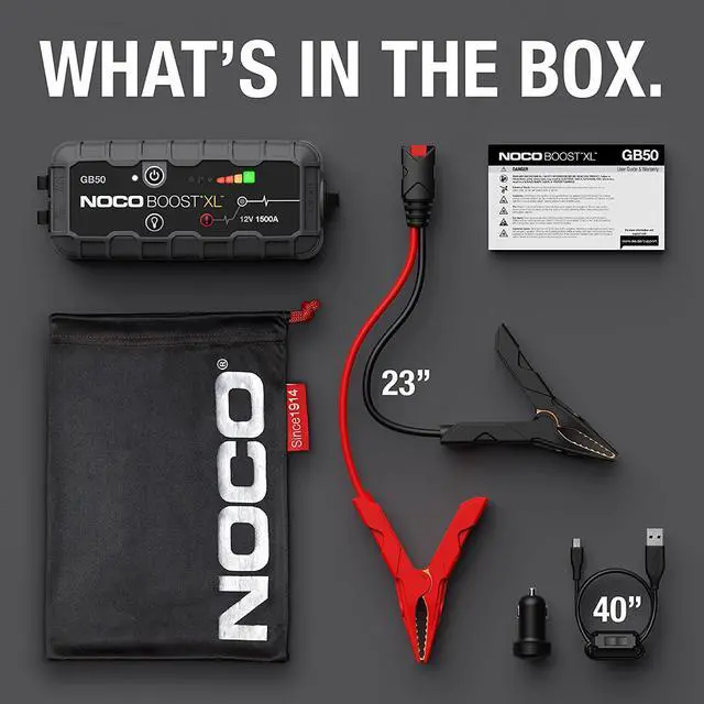 Alt view image 6 of 7 - NOCO Boost XL GB50 1500 Amp 12-Volt UltraSafe Lithium Jump Starter Box, Car Battery Booster Pack, Portable Power Bank Charger, and Jumper Cables for up to 7-Liter Gasoline and 4-Liter Diesel Engines
